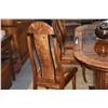 Image 10 : KOA & EBONY INLAY DINING TABLE W/1 LEAF & 6 CHAIRS BY DAVID LEFELL (94" X 39 1/2") (8 PCS)