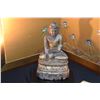 Image 2 : 10" CARVED WOOD SEATED BUDDHA W/STAND, "CALLING THE EARTH MUDRA" (2 PCS)