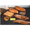 Image 1 : ASSORTED WOOD BOWLS & TRAYS (9 PCS)