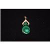 Image 2 : 18K DIAMOND & MALACHITE PENDANT (5.6 GTW)