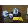 Image 1 : ANTIQUE PORCELAIN WINE WARMERS (4 PCS) (DOES NOT INCLUDE STAND)