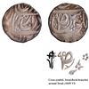 Image 1 : Rare CIS-Patiala, Karam Singh Sahrind Mint Silver Rupee Coin with Date VS 1895.