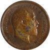 Image 2 : Very Rare Key Date of Bronze One Quarter Anna Coin of King Edward VII of Calcutta Mint of 1909.
