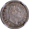 Image 2 : Extremely Rare NGC MS 62 Graded Silver Quarter Rupee Coin of King William IIII of Bombay Mint of 183