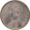 Image 2 : Very Rare Silver Quarter Rupee Coin of Victoria Queen of Madras Mint of 1862.