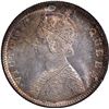 Image 2 : Rare Gem UNC Silver Half Rupee Coin of Victoria Queen of Calcutta Mint of 1862.