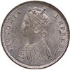 Image 2 : Rare Gem UNC B Incused Inverted Silver Half Rupee Coin of Victoria Empress of Bombay Mint of 1899.