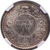 Image 1 : Rare Graded NGC MS 64 Silver Half Rupee Coin of King George V of Calcutta Mint of 1933.