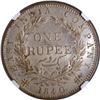 Image 2 : Rare NGC MS 62 Graded Continuous Legend Silver One Rupee Coin of Victoria Queen of Calcutta Mint of 