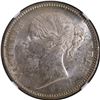 Image 1 : NGC MS 61 Graded Silver One Rupee Coin of Victoria Queen of Calcutta/Bombay Mint of 1840.