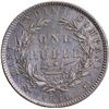 Image 2 : Rare 1840 Divided Legend of Victoria Queen of Silver One Rupee Coin of Calcutta Mint.