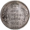 Image 2 : Very Rare Silver One Rupee Three Diamonds Coin of Bombay Mint of 1904 of King Edward VII.