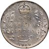 Image 2 : 1909 (9 over 8) Rare Silver One Rupee Coin of King Edward VII of Bombay Mint.