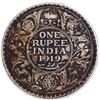 Image 2 : Rare Silver One Rupee Coin of King George V of Bombay Mint of 1919 with Die Rotation.