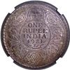 Image 1 : Rare NGC MS 63 Graded Silver One Rupee Coin of Bombay Mint of King George V of 1921.