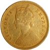 Image 2 : Extremely Rare Gold One Mohur Coin of 1879 of Victoria Empress of Calcutta Mint.