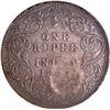 Image 2 : Counter Marked Silver One Rupee Coin of 1887 of Victoria Empress of Bombay Mint of British India.