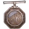 Image 2 : Extremely Rare Silver Octagonal Medal of Madhav Rao Scindia of Gwalior State.