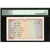 Image 2 : Very Rare PMG Graded 55 About Uncirculated Banknote of British India of 1925 of Five Rupees Signed b