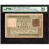 Image 1 : Very Rare PMG Graded 25 Very Fine Ten Rupees Banknote of King George V Signed by H Denning of 1925.
