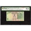 Image 1 : Rare PMCS 64 UNC Graded Five Rupees Banknote of Republic India Fancy Number 000786 Signed by Bimal J