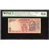 Image 1 : Rare PMCS 64 UNC Graded Ten Rupees Banknote of 2003-2008 Signed by Y V Reddy of Republic India of 78