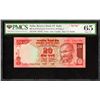 Image 1 : Rare Twenty Rupees Banknote of Republic India 786786 Fancy Number of PMCS 65 Gem UNC Graded of 2003-