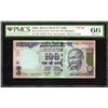 Image 1 : Extremely Rare PMCS 66 Gem UNC Graded of Republic India 786786 Fancy Number One Hundred Rupees Bankn