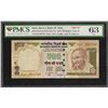 Image 1 : Rare PMCS Graded 63 UNC Five Hundred Rupees Fancy No 000786 Banknote Signed by D Subbarao of Republi