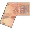 Image 1 : Extra Paper and Cutting Error Ten Rupees Banknote Signed by D Subbarao of 2011 of Republic India.