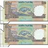 Image 2 : Extra Paper Cutting Error One Hundred Rupees Republic India Banknotes Signed by Y V Reddy of 2008.