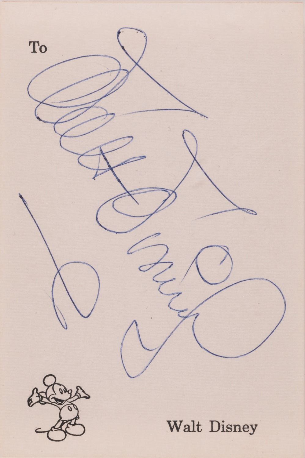 Walt Disney Signed Stationery Walt Disney Signed Stationery