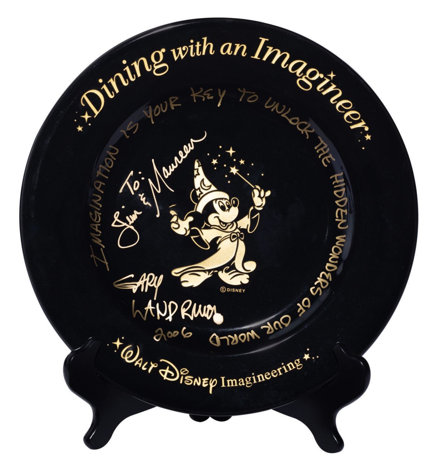 A Dining with an Imagineer Signed Plate. - Van Eaton Galleries