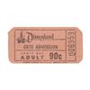 Image 1 : A 1956 Disneyland Adult Main Gate Admission Ticket.