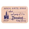 Image 1 : A 1959 Disneyland Main Gate Pass.