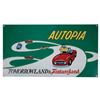 Image 1 : A Rare Hand-Painted Autopia Omnibus Sign.