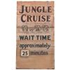 Image 1 : A Jungle Cruise Wait Time Sign.