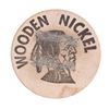 Image 2 : An Original Disneyland Frontierland Wooden Nickel.