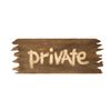 Image 1 : A Tom Sawyer Island "Private" Sign.