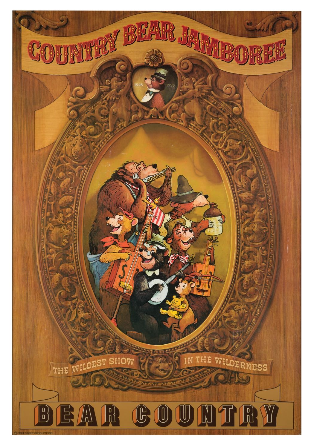 A Disneyland Country Bear Jamboree Attraction Poster. - Van Eaton Galleries