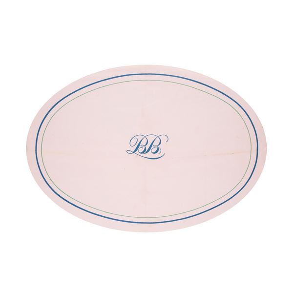 A Blue Bayou Paper Placemat.