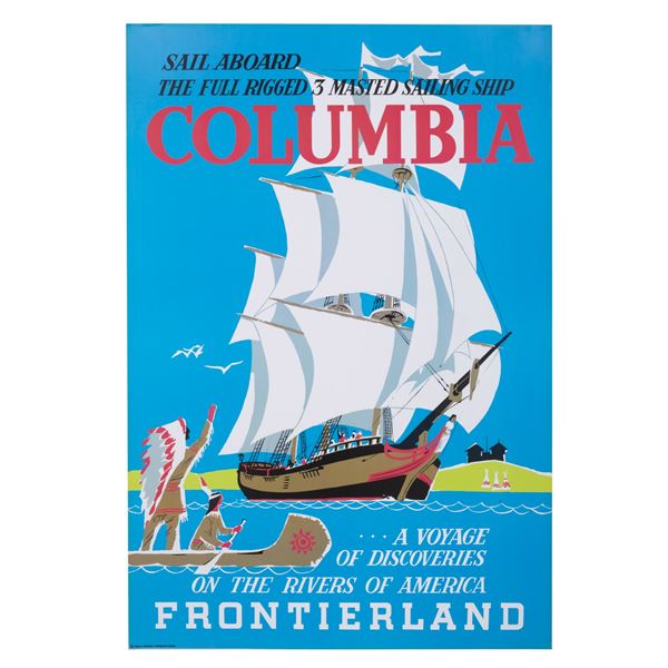 A Sailing Ship Columbia Gallery Attraction Poster.