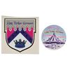 Image 1 : A King Arthur Carrousel Hard Hat Decal and Button.