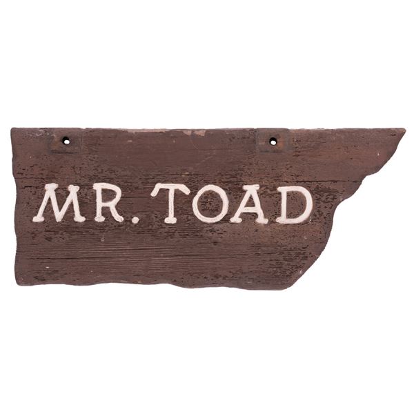 A Mr. Toad Area Directional Sign Prop. - Van Eaton Galleries