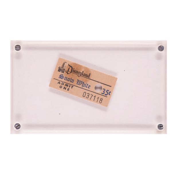 A Snow White Admission Ticket.