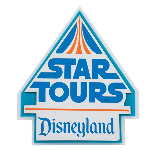 A Star Tours Attraction Sign.