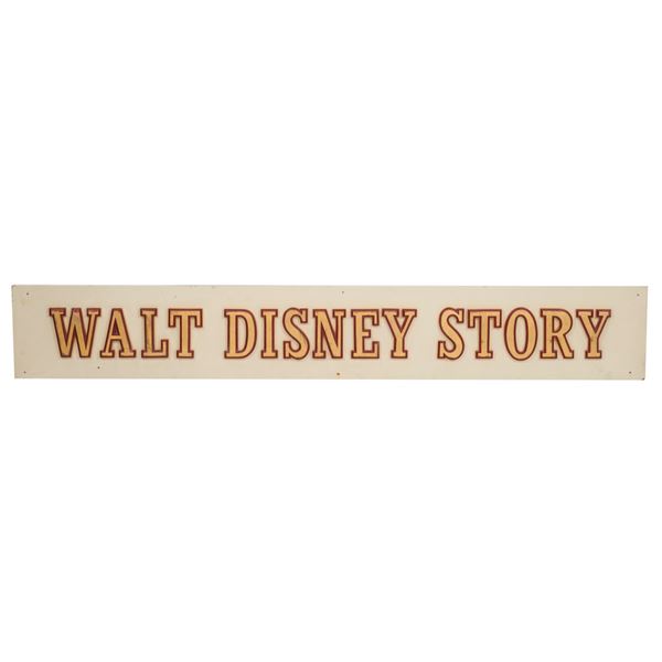 A Walt Disney Story Sign.