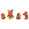 Image 2 : Group of (4) Orange Bird Figures