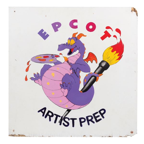 An Epcot Artist Prep Sign.