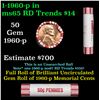 Image 1 : Shotgun Lincoln 1c roll, 1960-p 50 pcs Brandt 50c Wrapper.